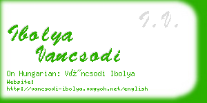 ibolya vancsodi business card